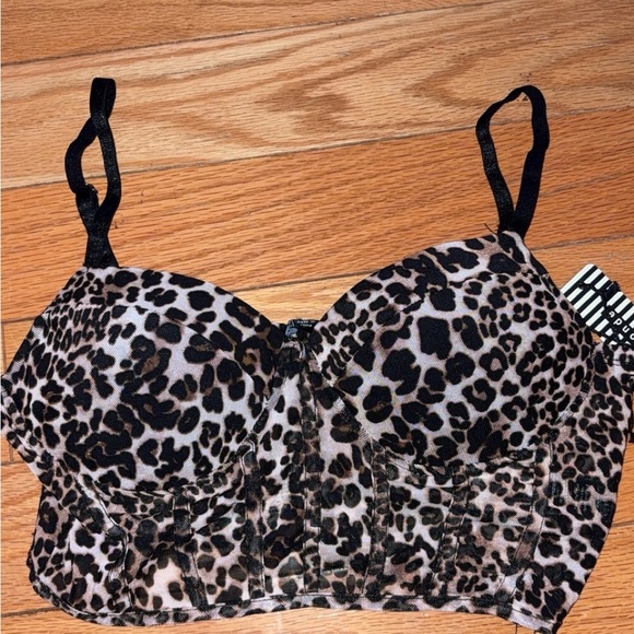 Leopard Print Women's Intimate Top - Picture 1 of 4